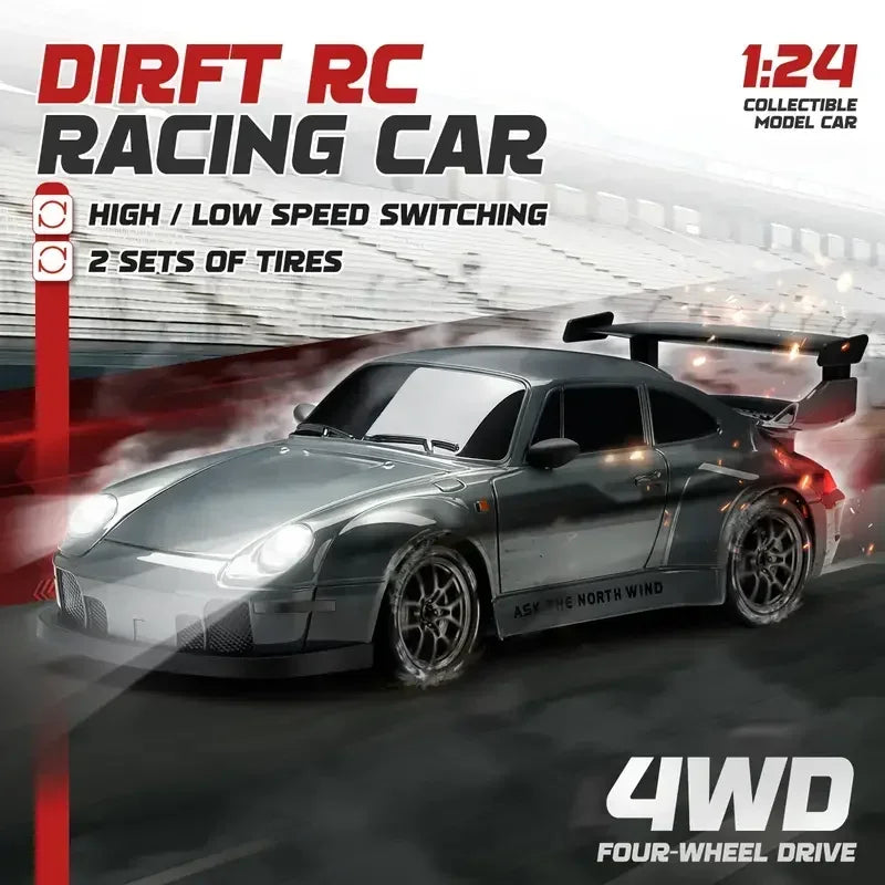 New 4WD Rc Car 20Km/H High Speed RC Drift Vehicle Car Remote Control Racing Car with LED Light Gift Competition Race Car Kid Toy